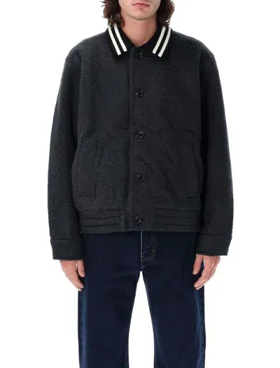 Obey College Wool Jacket In Black