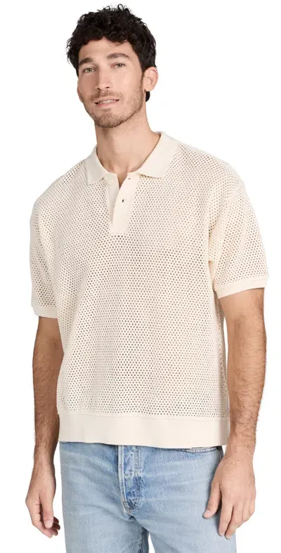 Obey Duke Mesh Polo Unbleached