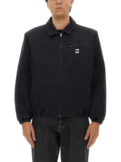 Obey Jacket With Logo In Black