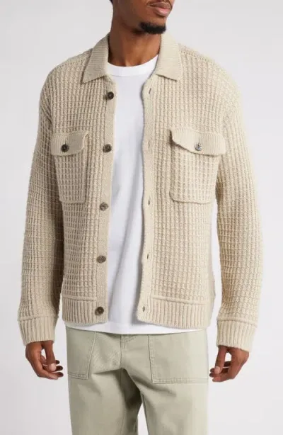 Obey Jj Sweater Jacket In Natural