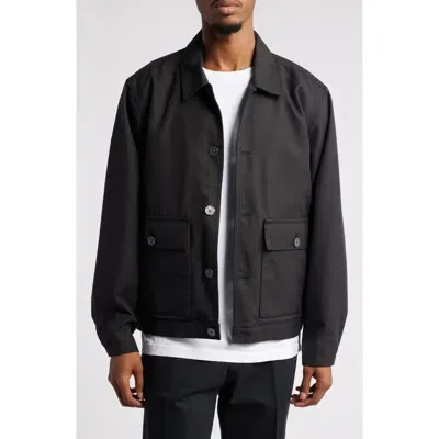 Obey Oliver Shirt Jacket In Digital Black