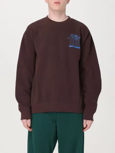 Obey Sweatshirt  Men Color Brown In Braun