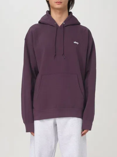 Obey Sweatshirt  Men Color Plum In Pflaume