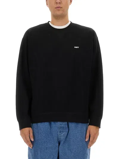 Obey Sweatshirt With Logo In Black