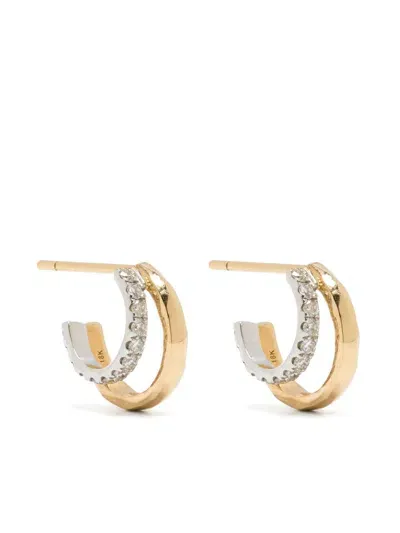 Octavia Elizabeth 18kt Yellow Gold And White Gold Diamond Earrings