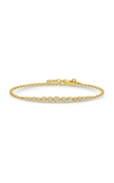 Octavia Elizabeth Mini American Riviera 18k Yellow Gold Diamond Bracelet