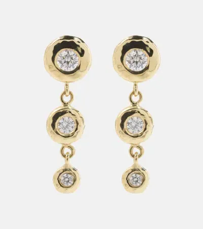 Octavia Elizabeth Nesting Gem 18kt Gold Drop Earrings With Diamonds