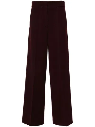 Odeeh Twill Palazzo Pants In Red