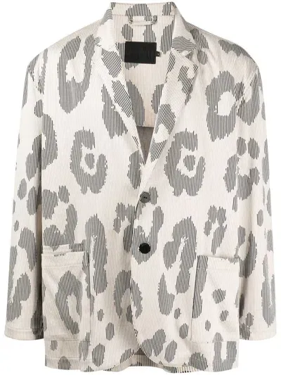 Off Duty Animal-pattern Blazer In Neutrals