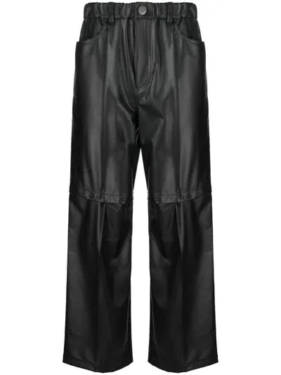 Off Duty Muna Faux-leather Trousers In Black