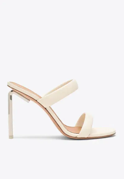 Off-white 105 Leather Stiletto Mules In White