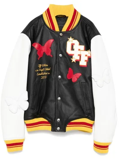 Off-white 2013 Varsity Jacket In Black-wh