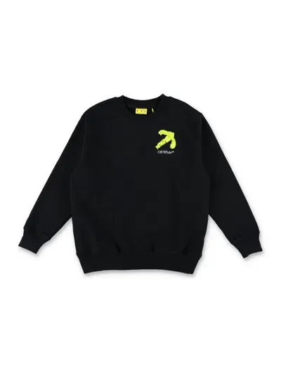 Off-white Kids' Arrow Acrylic Fleece In Black