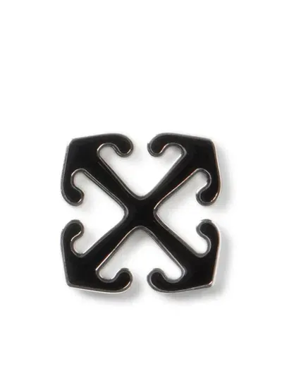 Off-white Arrow Enamel Single Earring In Silver