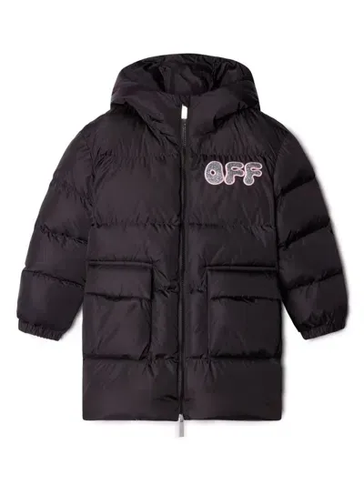 Off-white Kids' Arrow Padded Jacket In Black