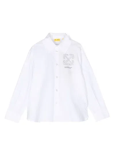 Off-white Kids' Arrows-motif Shirt In White