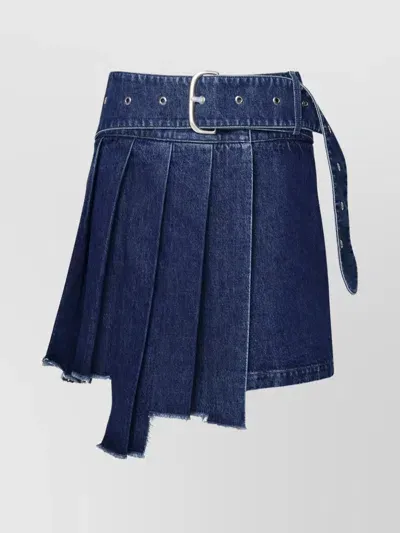 Off-white Denim Miniskirt In Blue