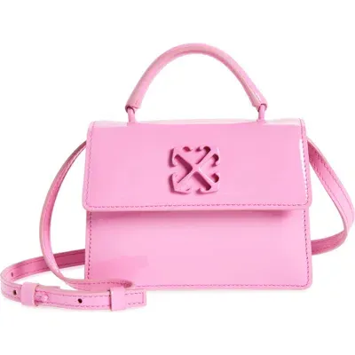 Off-white Baby Jitney Patent Leather Top Handle Bag In 3b3b Rose Pink