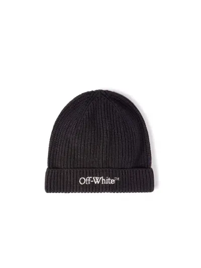 Off-white Kids' Black Bookish Beanie