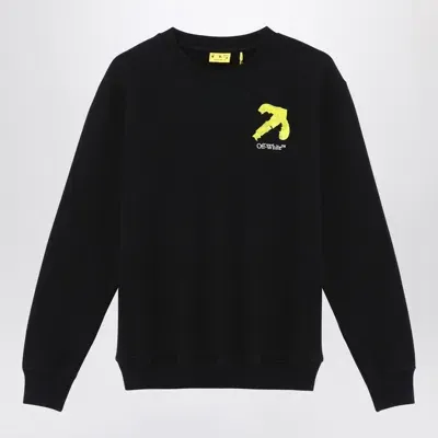 Off-white Kids' Black Sweatshirt With Logo Print In Schwarz