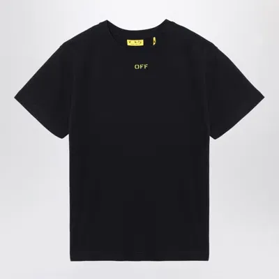 Off-white Kids' Black T-shirt With Logo