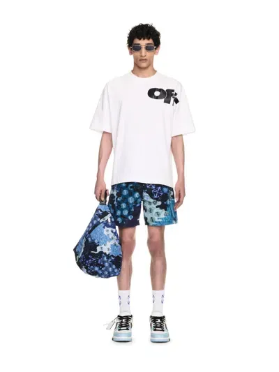 Off-white Blue Camo Cargo Swimshorts