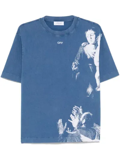 Off-white Blurred Mary T-shirt In Blue