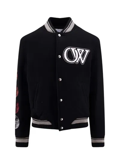 Off-white Bomber In Black Whit