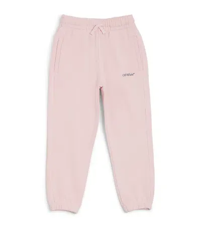 Off-white Kids' Bookish Logo Sweatpants In Pink