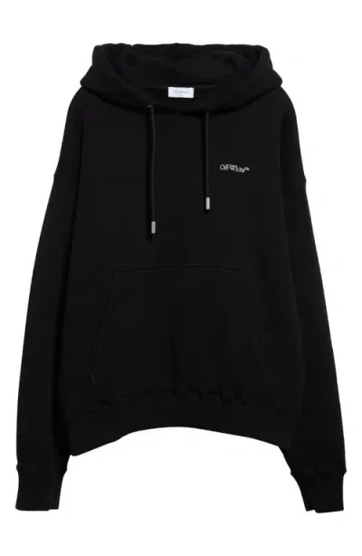 Off-white Boro Arrow Oversize Skate Hoodie In Black - Camouflage