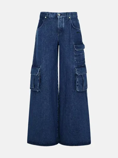 Off-white Cargo 'baggy' Jeans In Blue Cotton