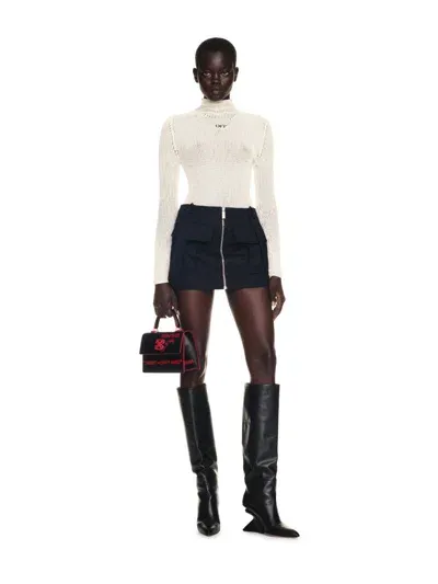 Off-white Co Straps Cargo Mini Skirt In Black