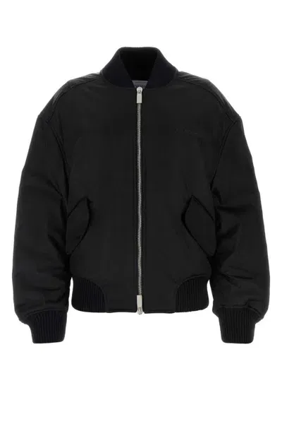 Off-white Black Nylon Blend Padded Bomber Jacket