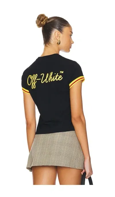 Off-white College Fitted Tee In Black