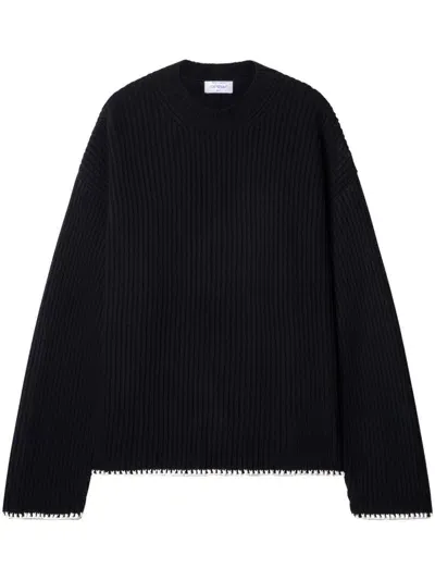 Off-white Contrasting-trim Jumper In Black