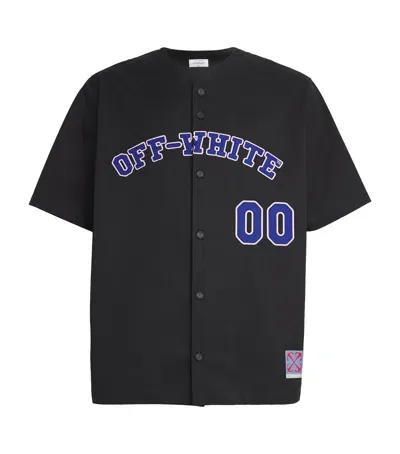 Off-white Cotton Baseball Shirt In Black