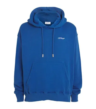 Off-white Cotton Bookish Skate Hoodie In Blue