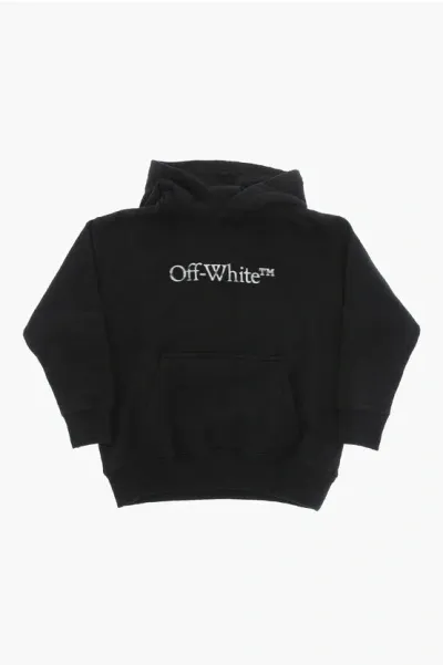 Off-white Cotton Hoodie With Logo-print