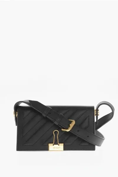 Off-white Croos 21 Crossbody Bag With Quilted Detail In Black