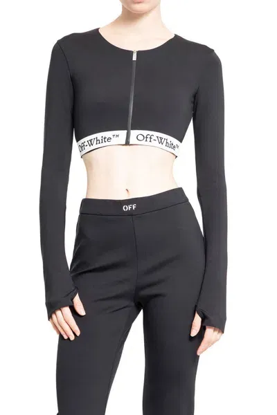 Off-white Crop Tops In Black