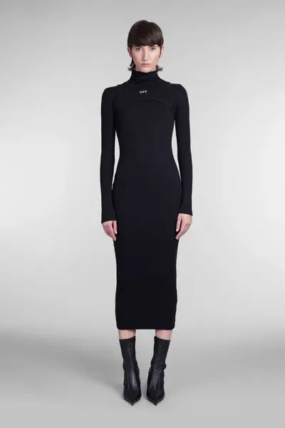 Off-white Dress In Black Cotton