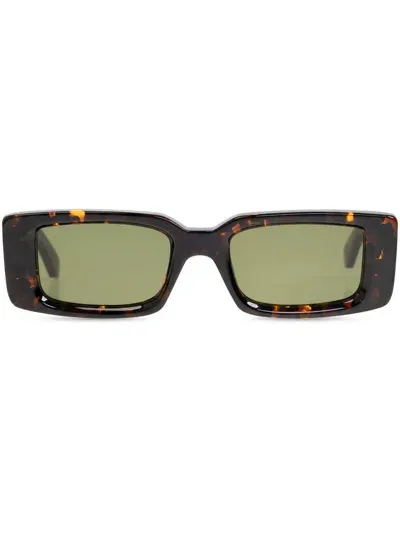 Off-white Eyewear Arthur Sunglasses In Brown