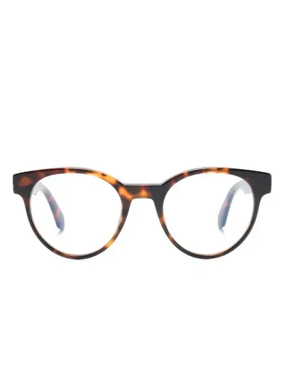 Off-white Eyewear Round-frame Glasses In Brown