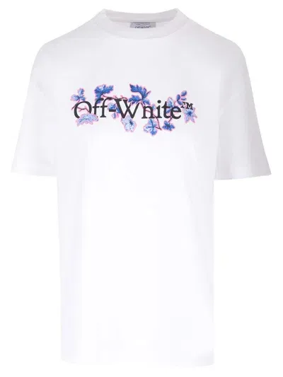 Off-white Flower T-shirt In White