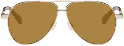 Off-white Gold Ruston Sunglasses In Gold Mirror