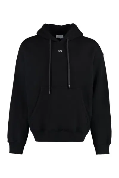 Off-white Hooded Sweatshirt In Black