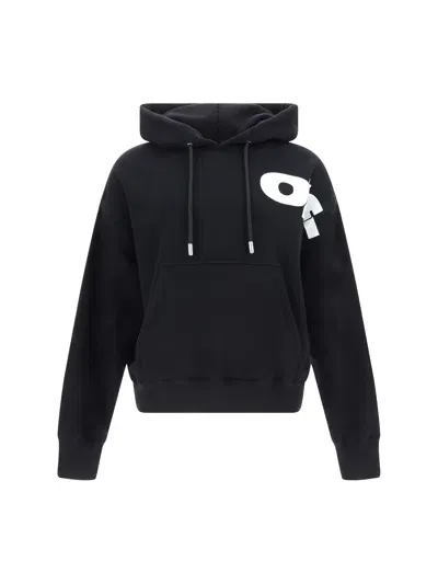 Off-white Hoodie In Black White