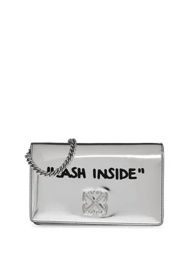 Off-white Jitney 0.5 Crossbody Bag In Silver