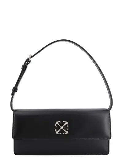 Off-white Jitney 10 Shoulder Bag In Black Silv