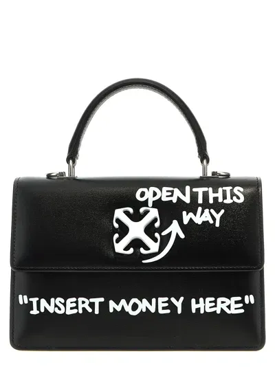 Off-white Jitney 1.4 Handbag With Lettering In Multicolor